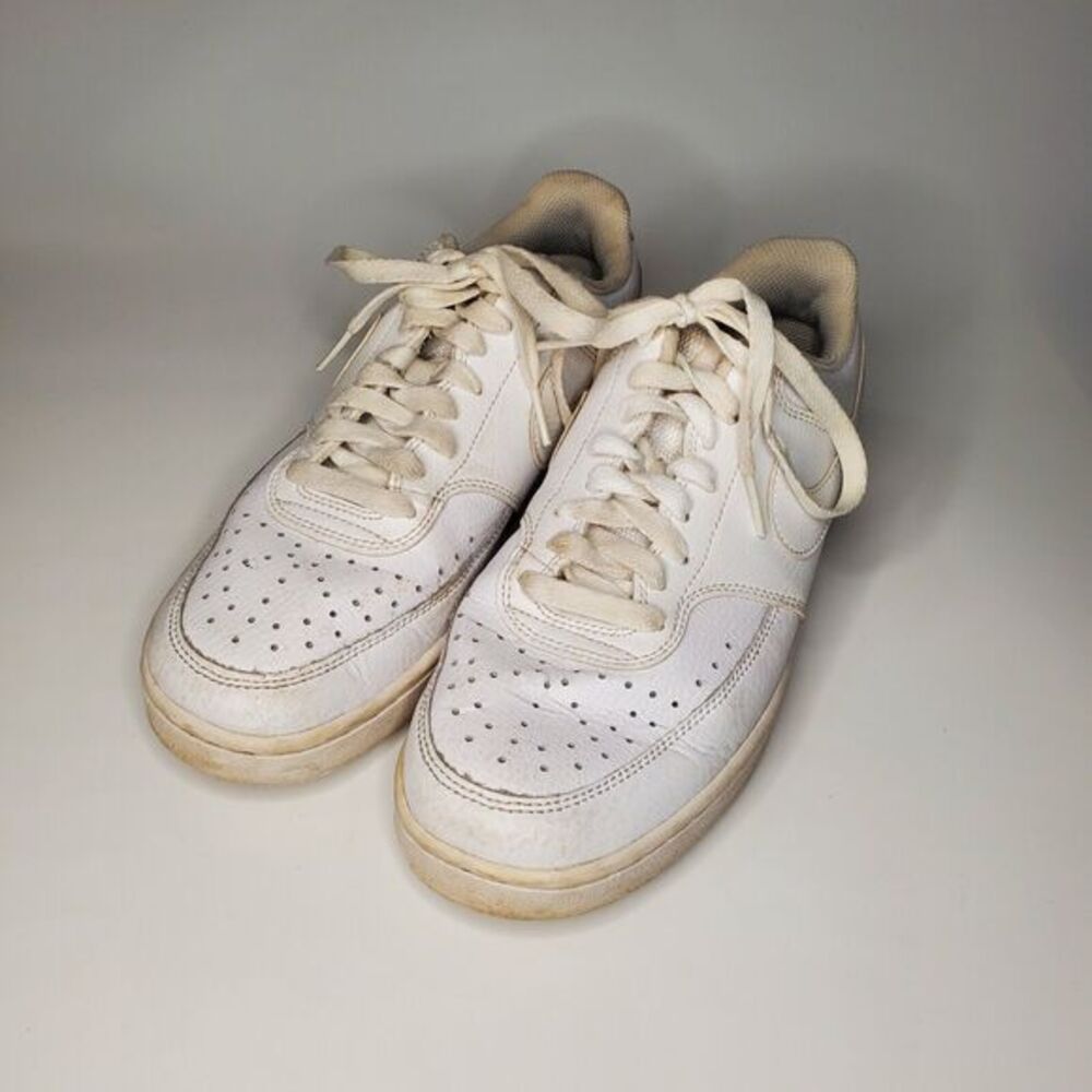Nike Court Vision Low White Sneakers CD5463-100 Kids Size 6.5Y‎